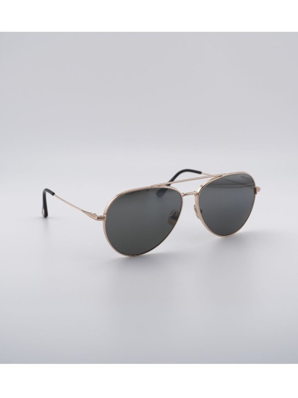 Tom Ford Dashel-02 FT0996 28A Sunglasses Gold Aviator Frame, Smoke Lenses